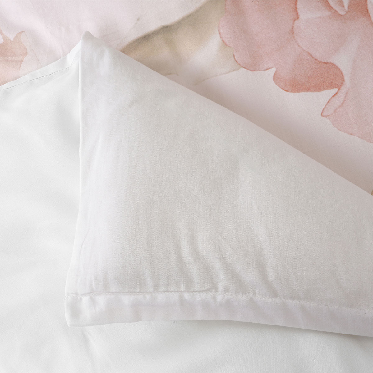 Bianca Layla White Floral Printed Cotton Sateen Quilt Cover Set Queen 5