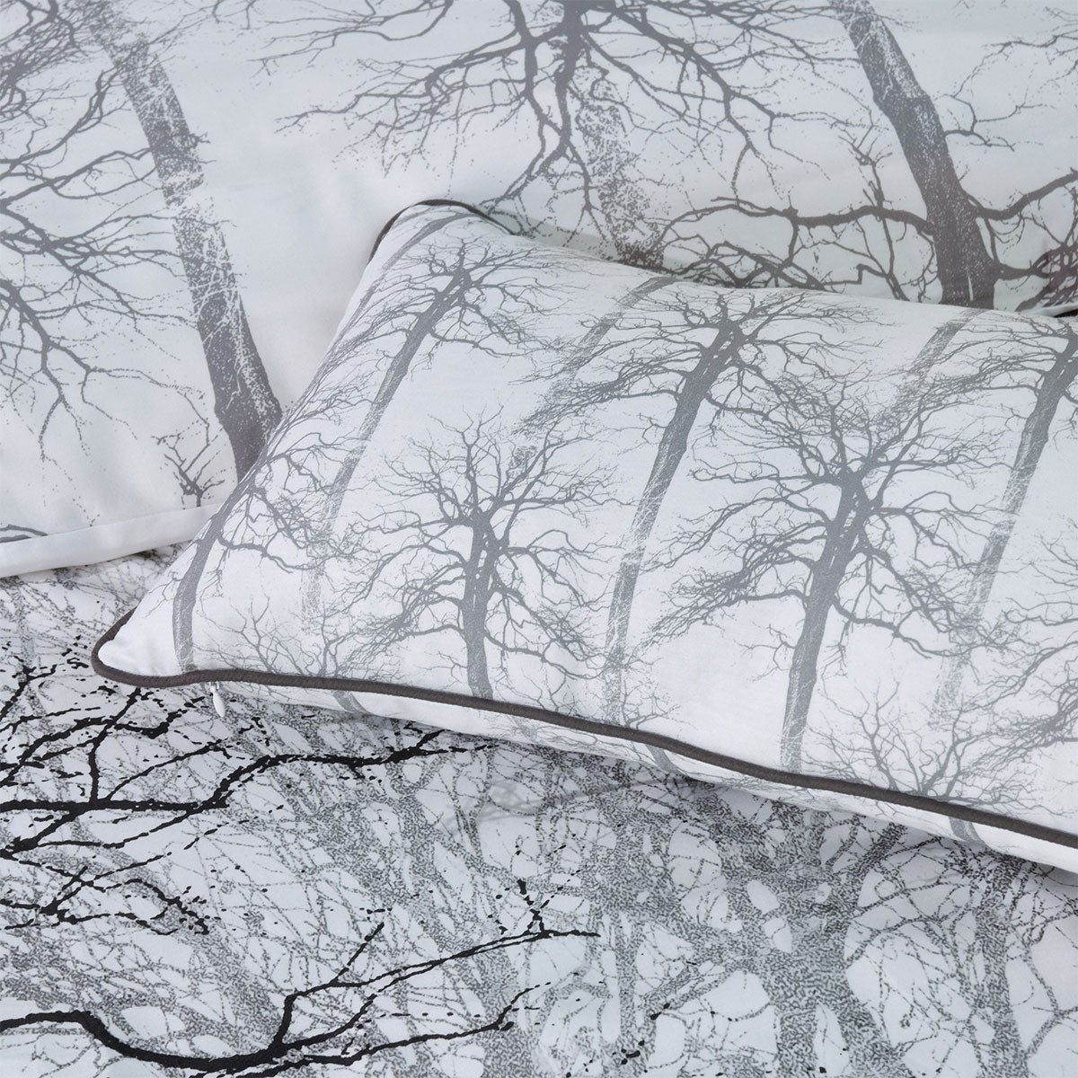 Bianca Myrtleford Grey Cotton Sateen Quilt Cover Set King 5