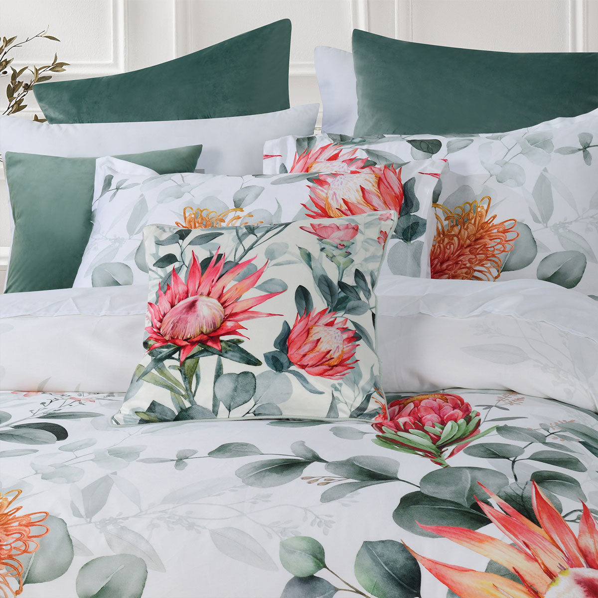 Bianca Wellingrove White Cotton Sateen Quilt Cover Set King 3