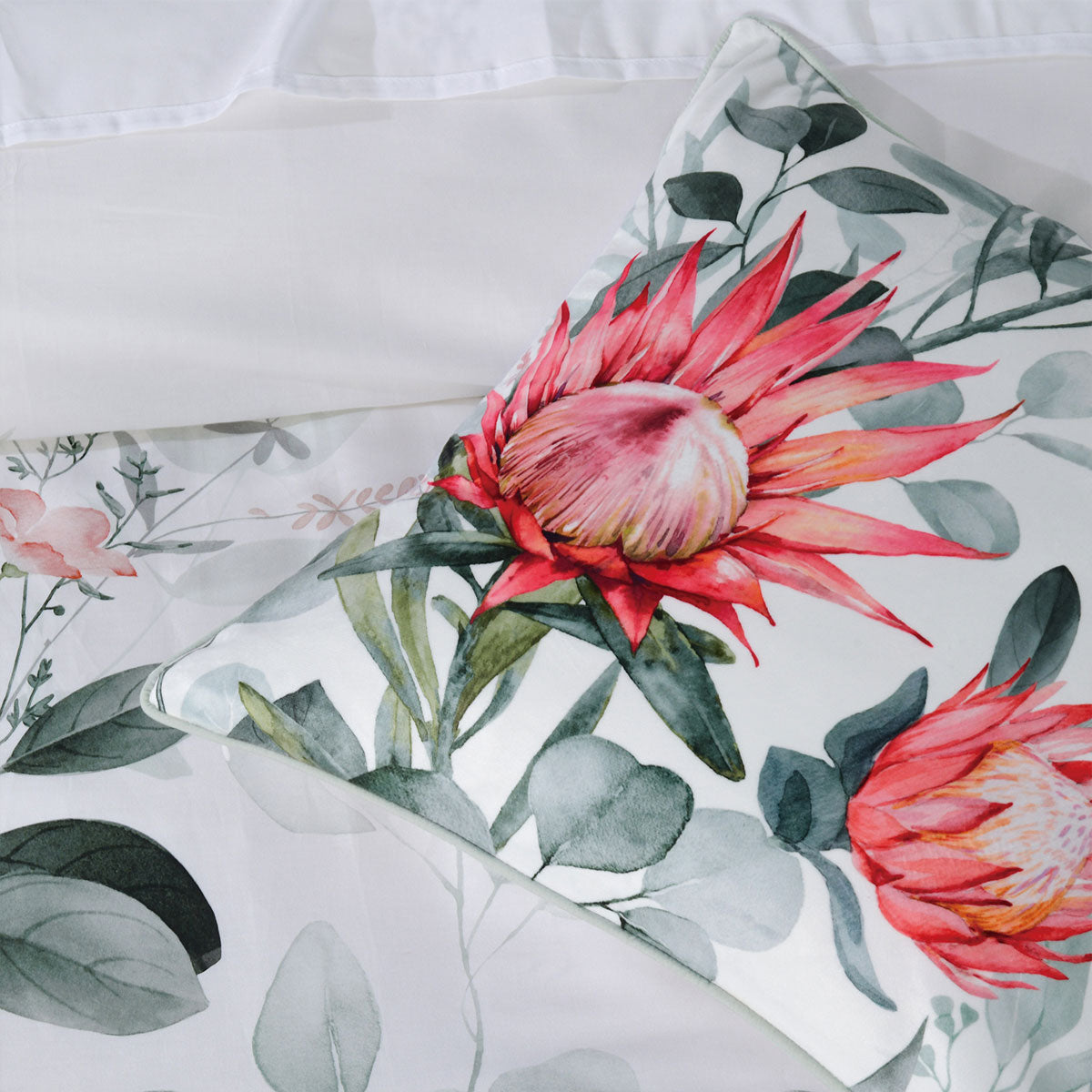 Bianca Wellingrove White Cotton Sateen Quilt Cover Set Super King 4