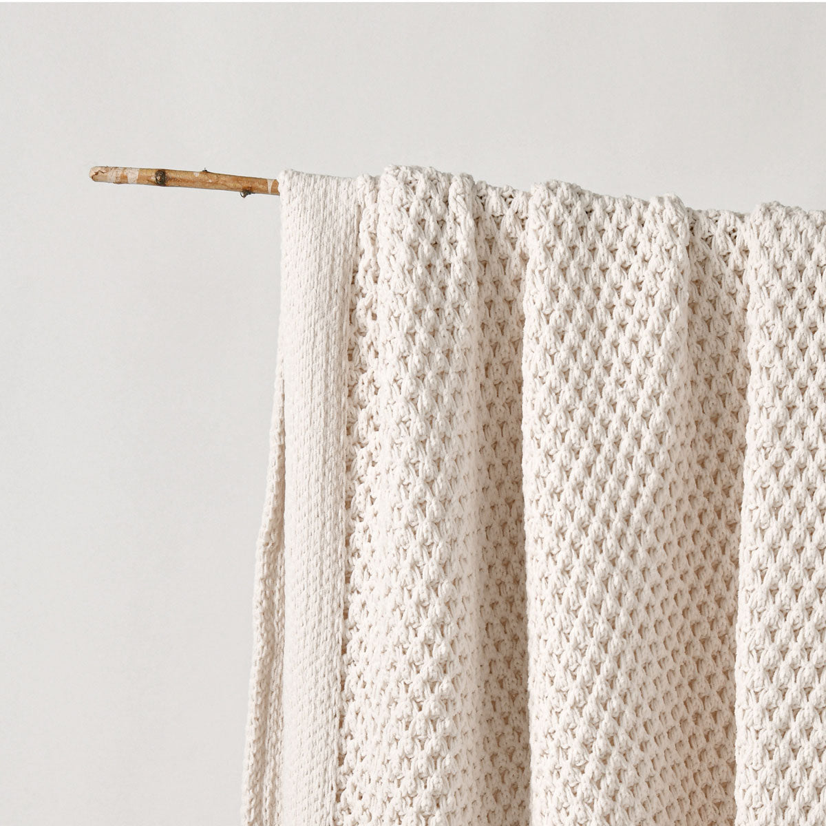 Bianca Sofala Cream Polyester Chenille Throw Rug 130 x 170 cm 3