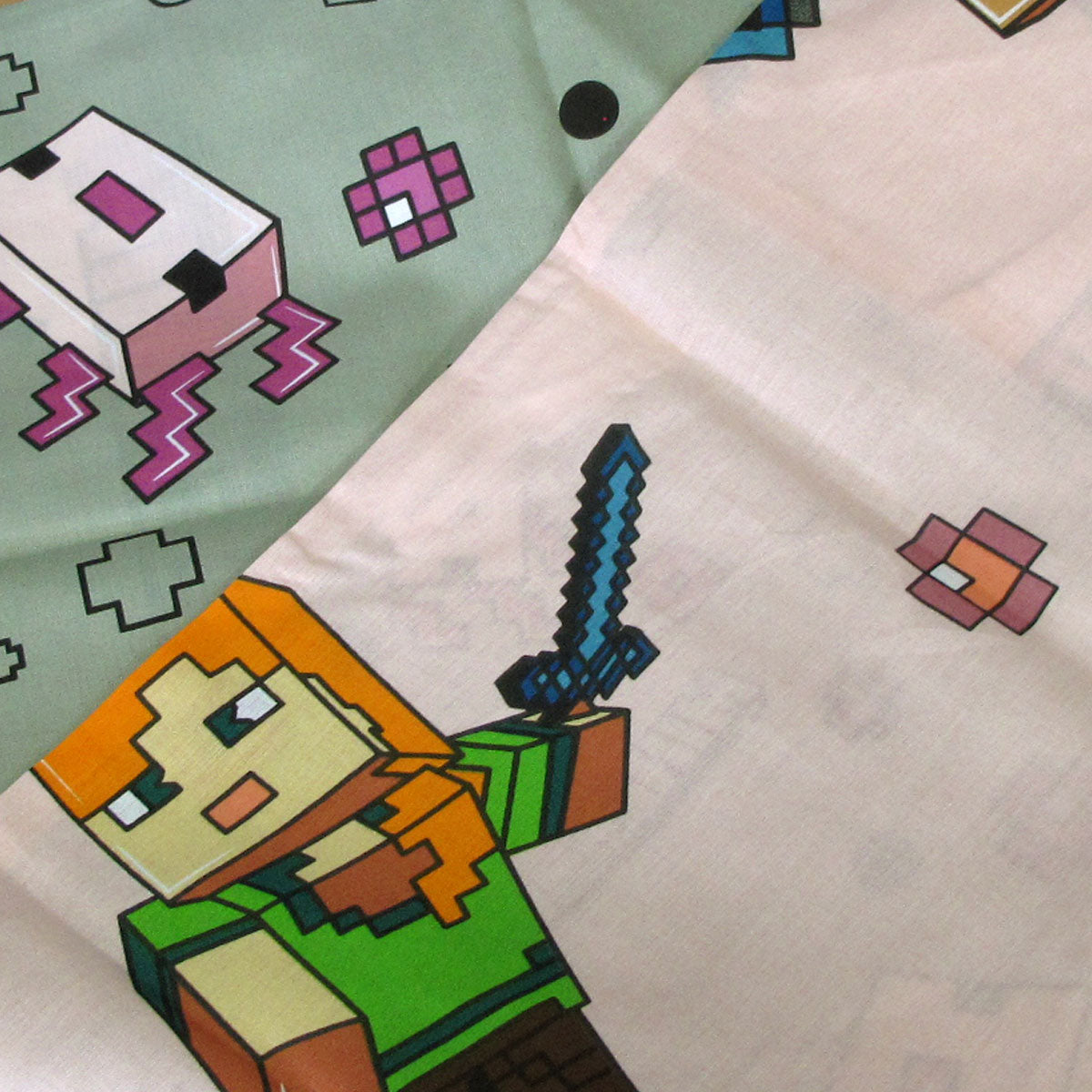 MOJANG Minecraft Reversible Cotton Boys Girls Quilt Cover Set Double 3