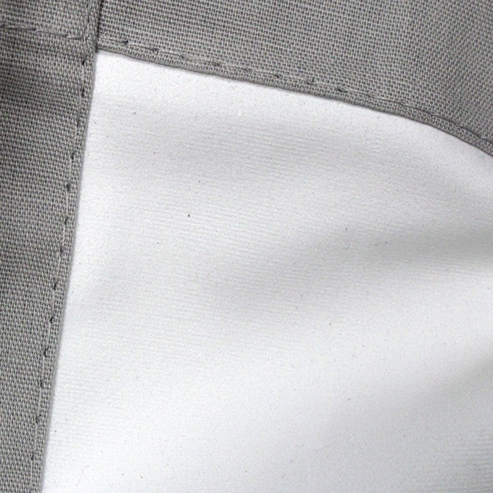 Designers Choice Pair of Linen Cotton Coated Eyelet Curtains Grey 140 x 213cm 4