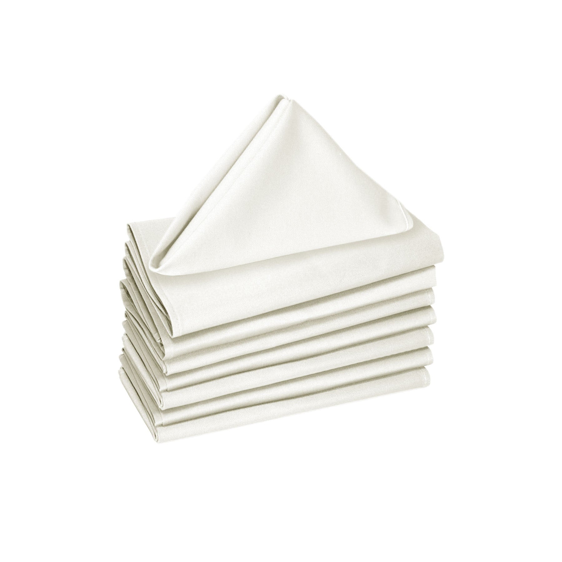 Hoydu Set of 8 Cotton OR Poly Cotton Napkins Bright White