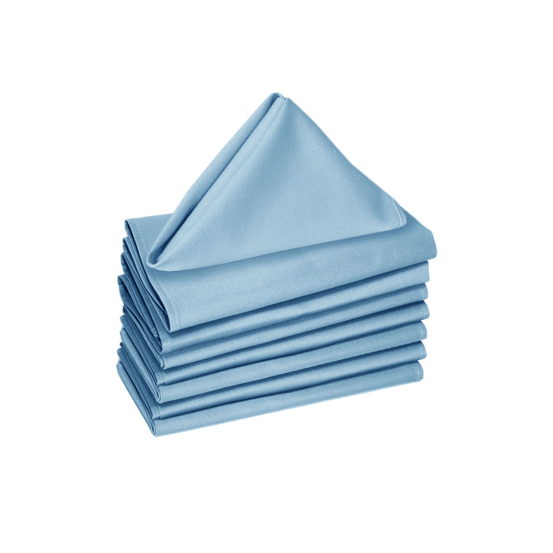 Hoydu Set of 8 Cotton OR Poly Cotton Napkins Sky Blue