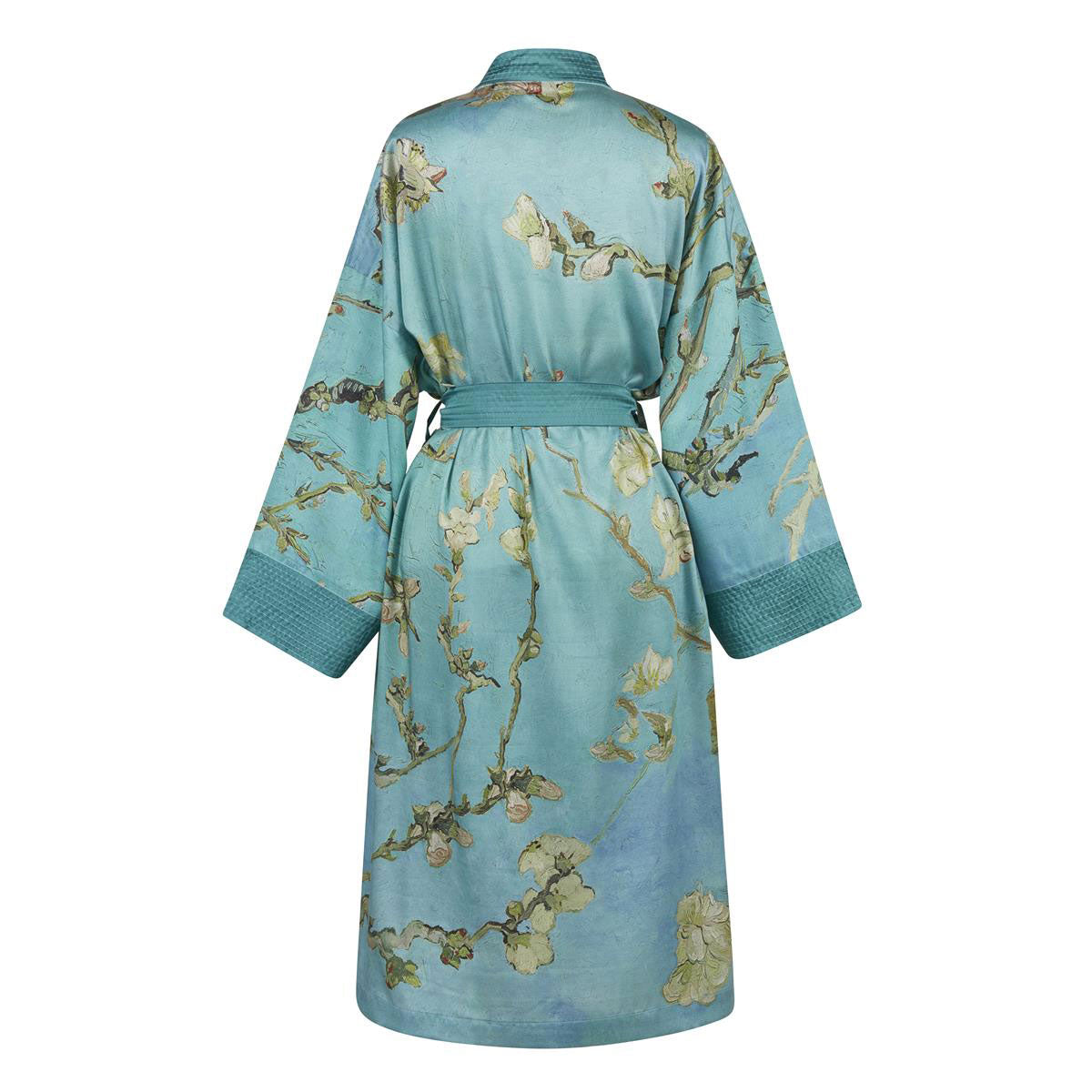 Bedding House Van Gogh Almond Blossom Blue Kimono Bath Robe Large/Extra Large 5