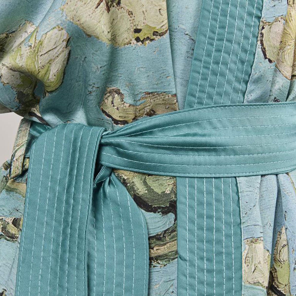 Bedding House Van Gogh Almond Blossom Blue Kimono Bath Robe Small/Medium 4
