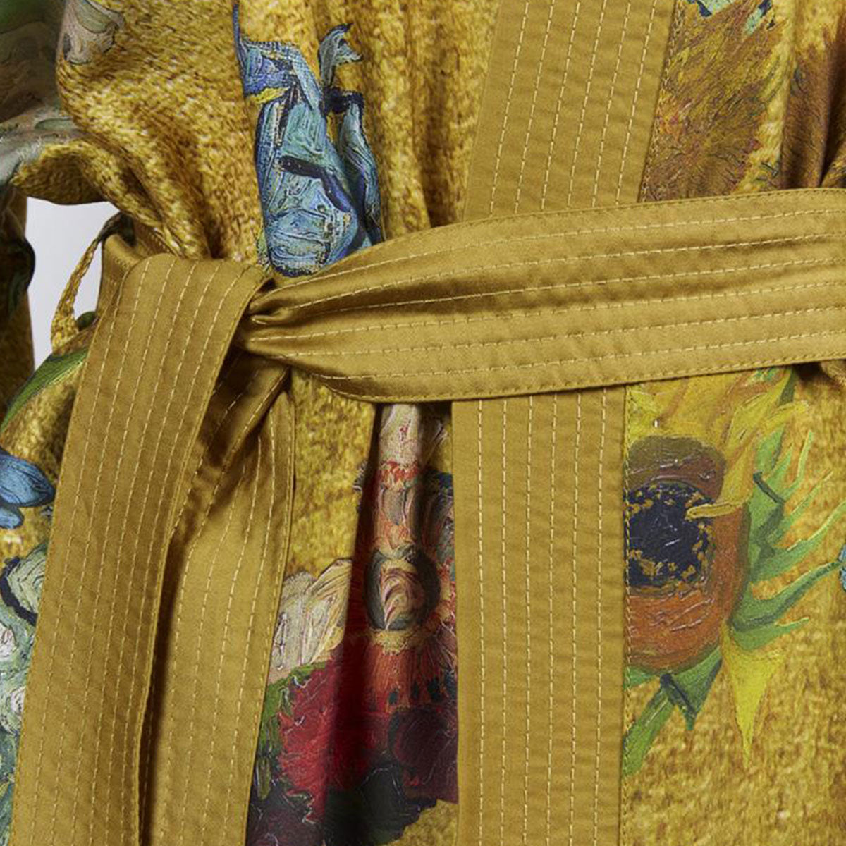 Bedding House Van Gogh Partout des Fleurs Gold Kimono Bath Robe Small/Medium 4