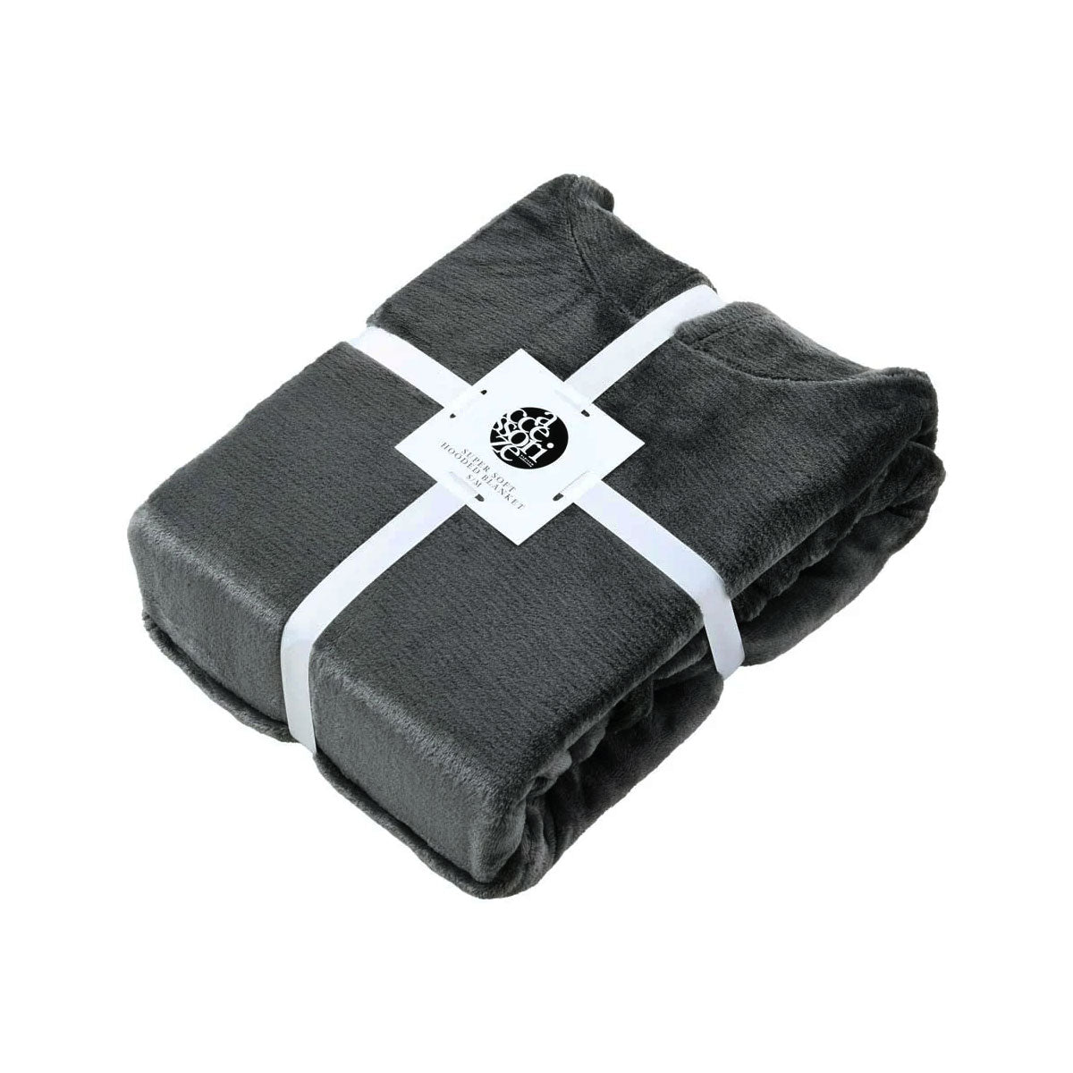 Accessorize Grey Super Soft Hooded Blanket Small/Medium 6