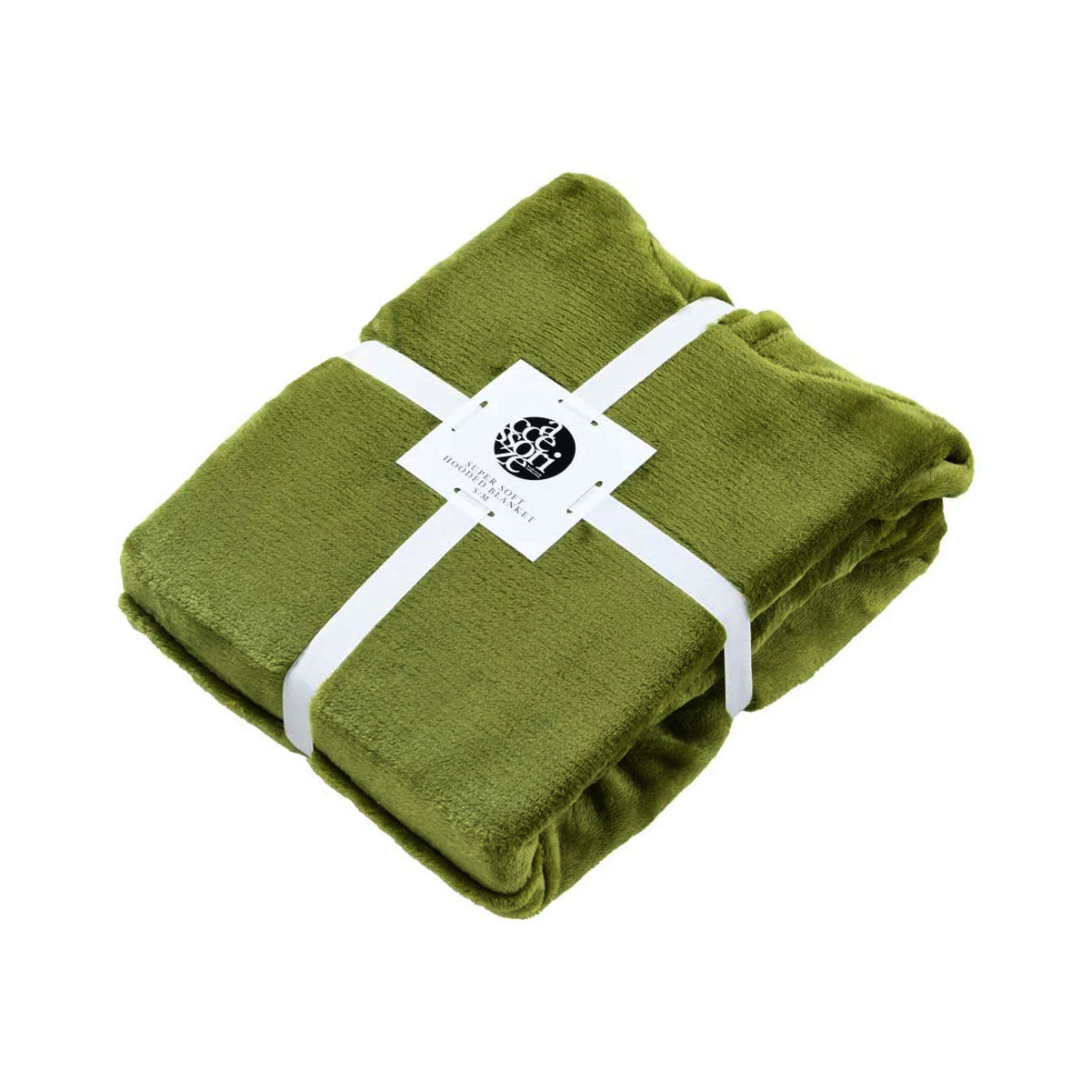 Accessorize Moss Green Super Soft Hooded Blanket Extra Large 6
