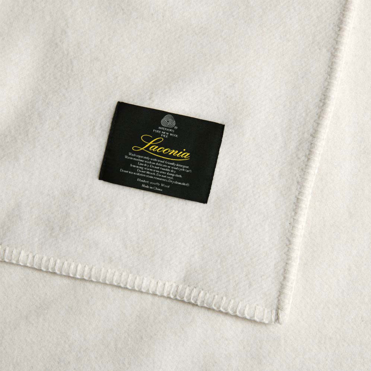 Laconia 400GSM Premium Australian Pure Wool Blanket Natural Double 4