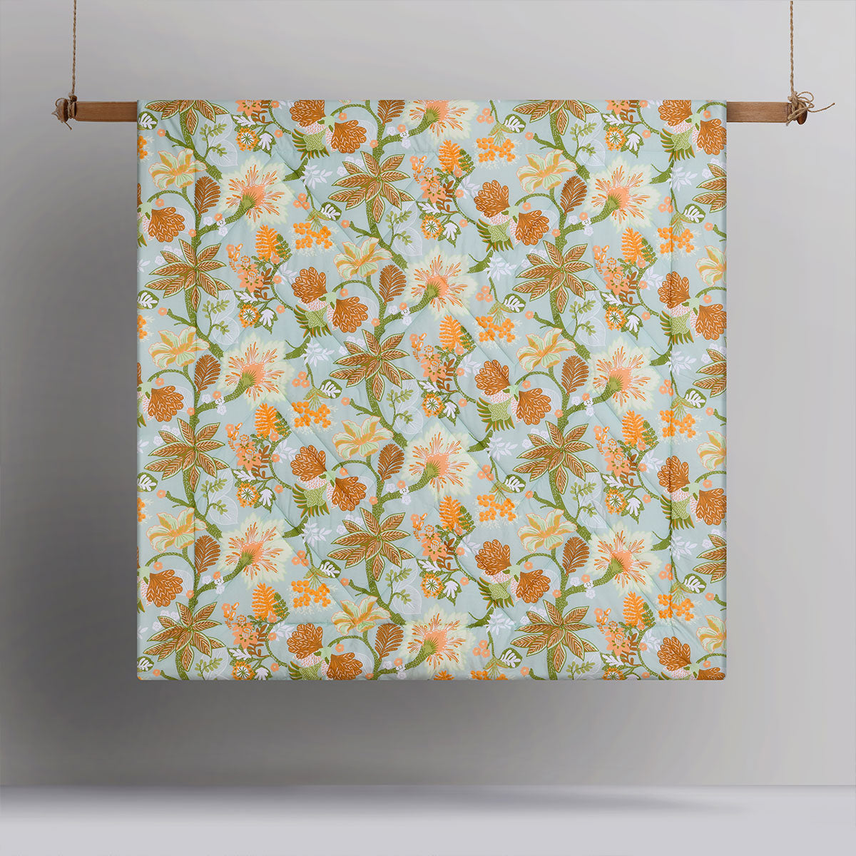 Accessorize Kienze Washed Cotton Printed 3 Piece Comforter Set Queen 3