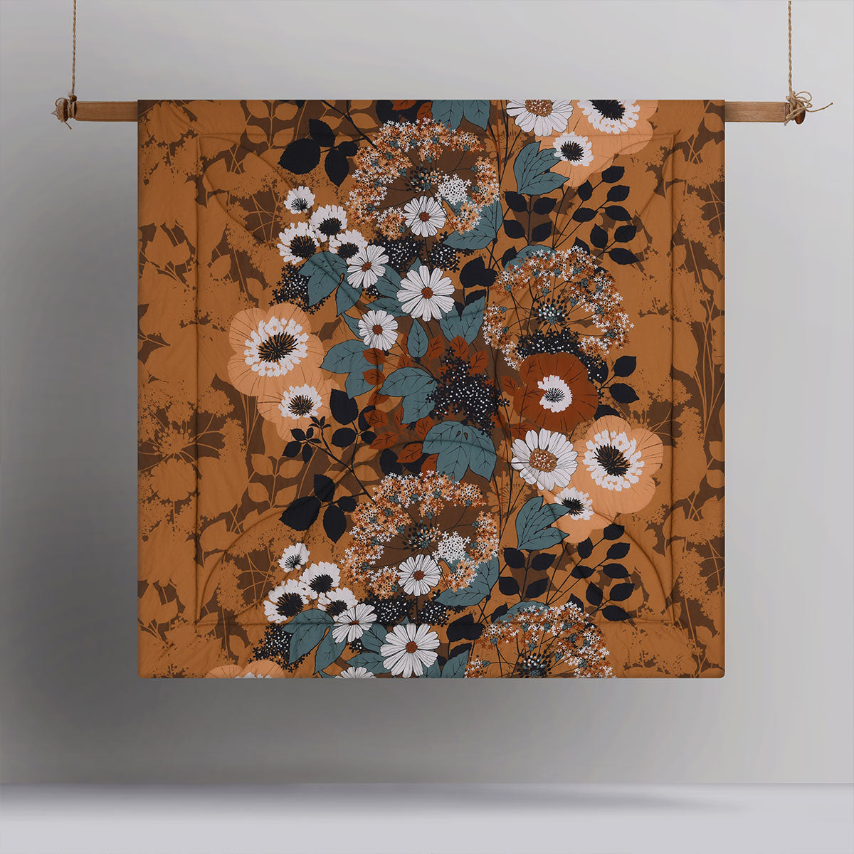 Accessorize Markle Washed Cotton Printed 3 Piece Comforter Set Queen 3