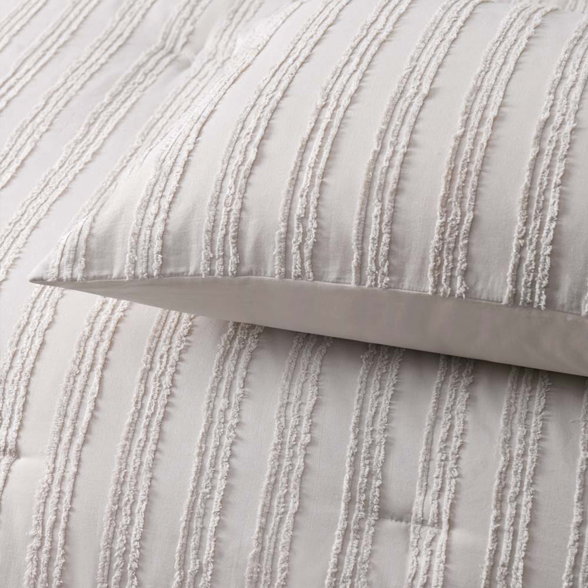 Vintage Design Homewares Reflections Natural 3 Piece Comforter Set King 3