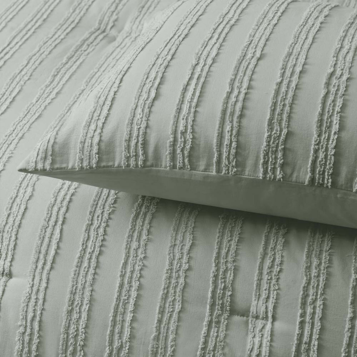 Vintage Design Homewares Reflections Sage 3 Piece Comforter Set Queen 3