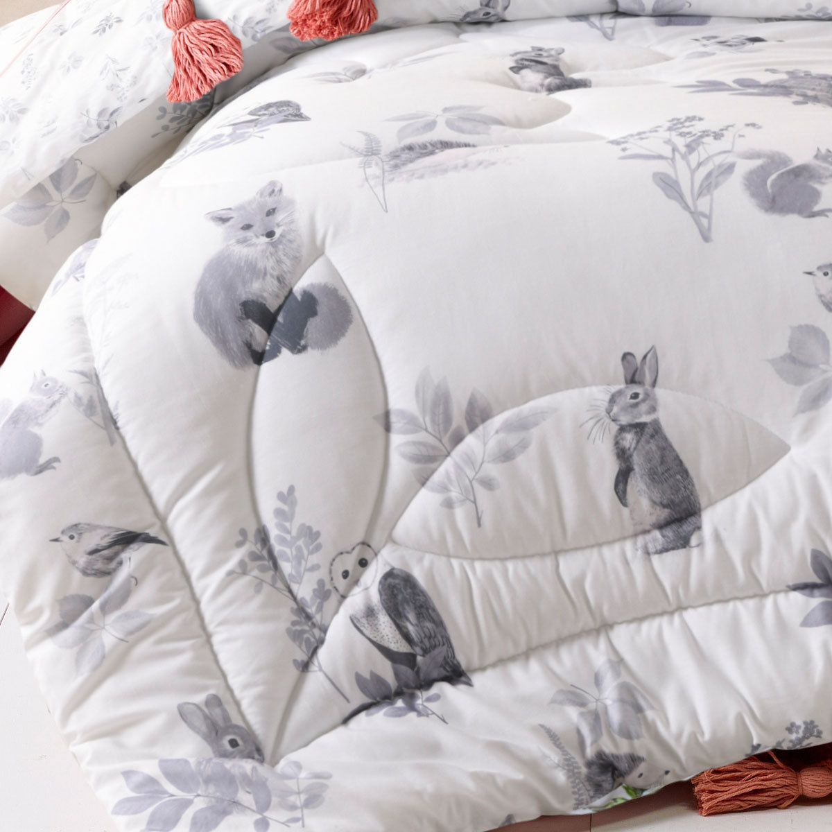 Happy Kids Woodland White 2 Piece Comforter Set Single 3