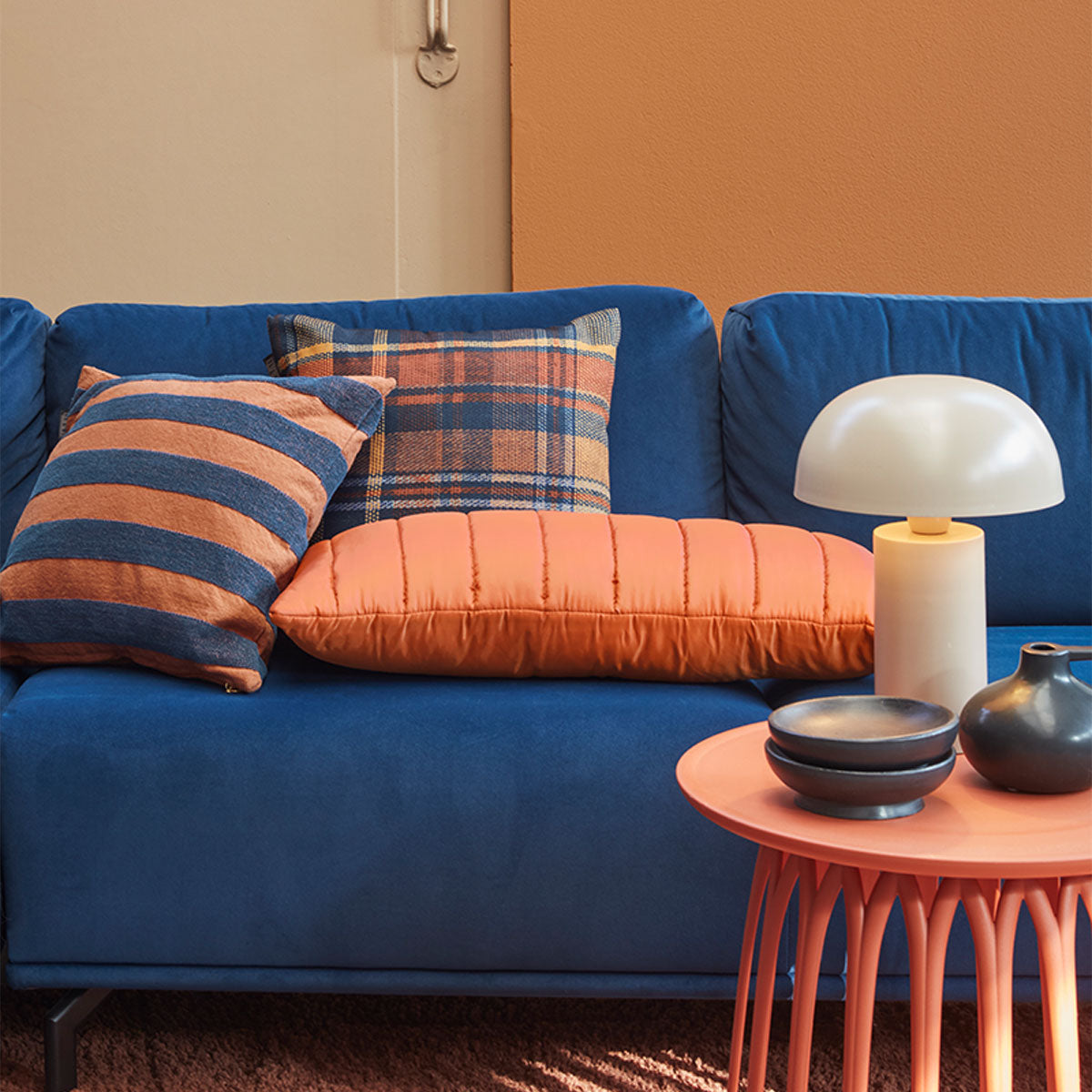 KAAT Amsterdam Nissa Multi Stripe Square Filled Cushion 45cm x 45cm 6