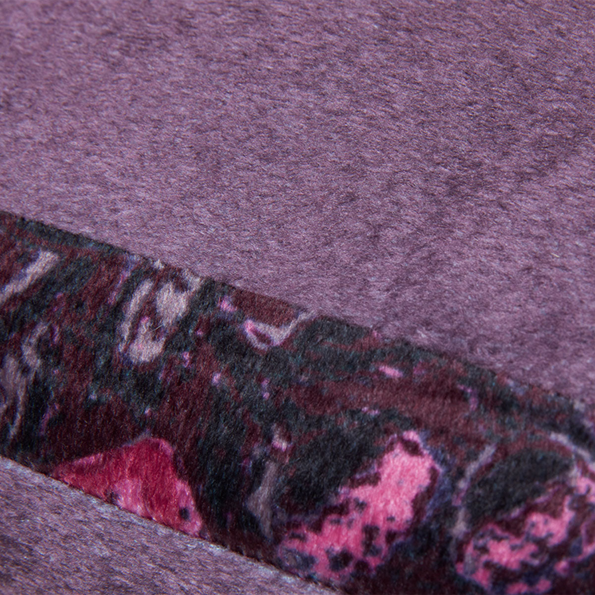 KAAT Amsterdam Boline Aubergine Velvet Oblong Filled Cushion 40cm x 60cm 3