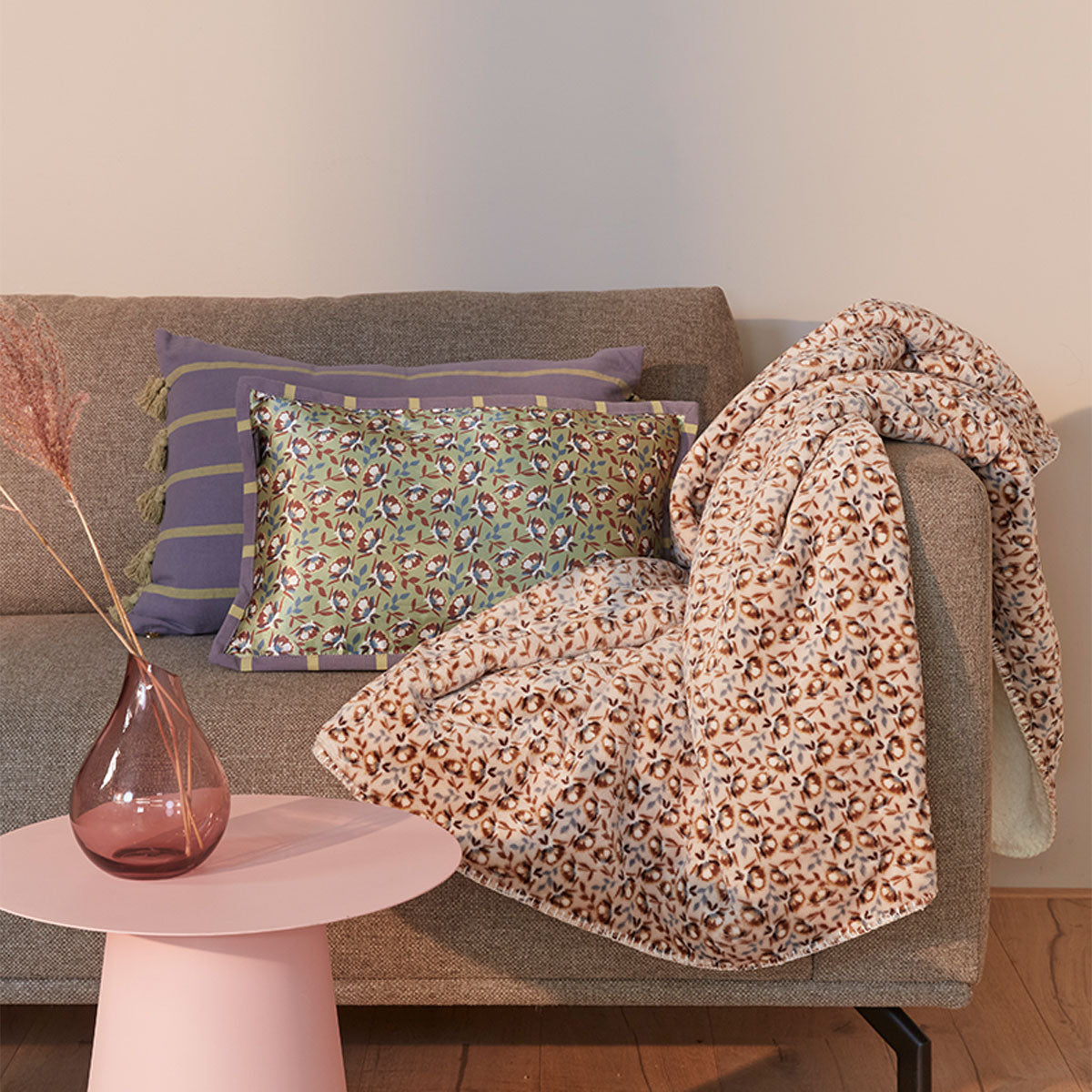 KAAT Amsterdam Nanouk Pastel Floral Oblong Filled Cushion 30cm x 50cm 4