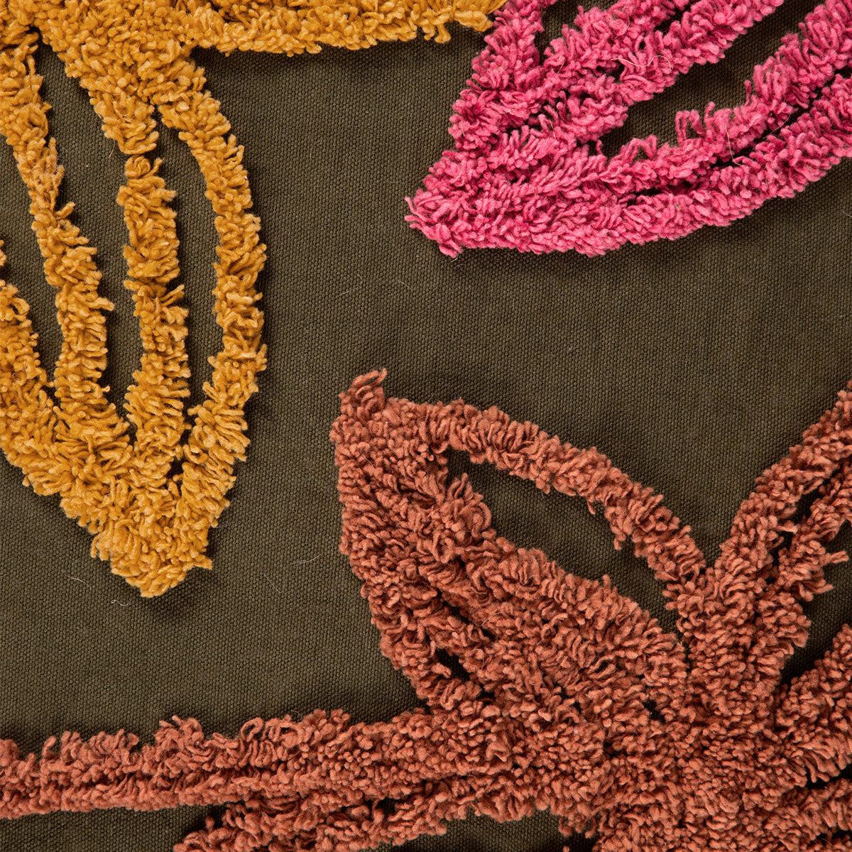 Bedding House Posy Olive Green Filled Square Cushion 3