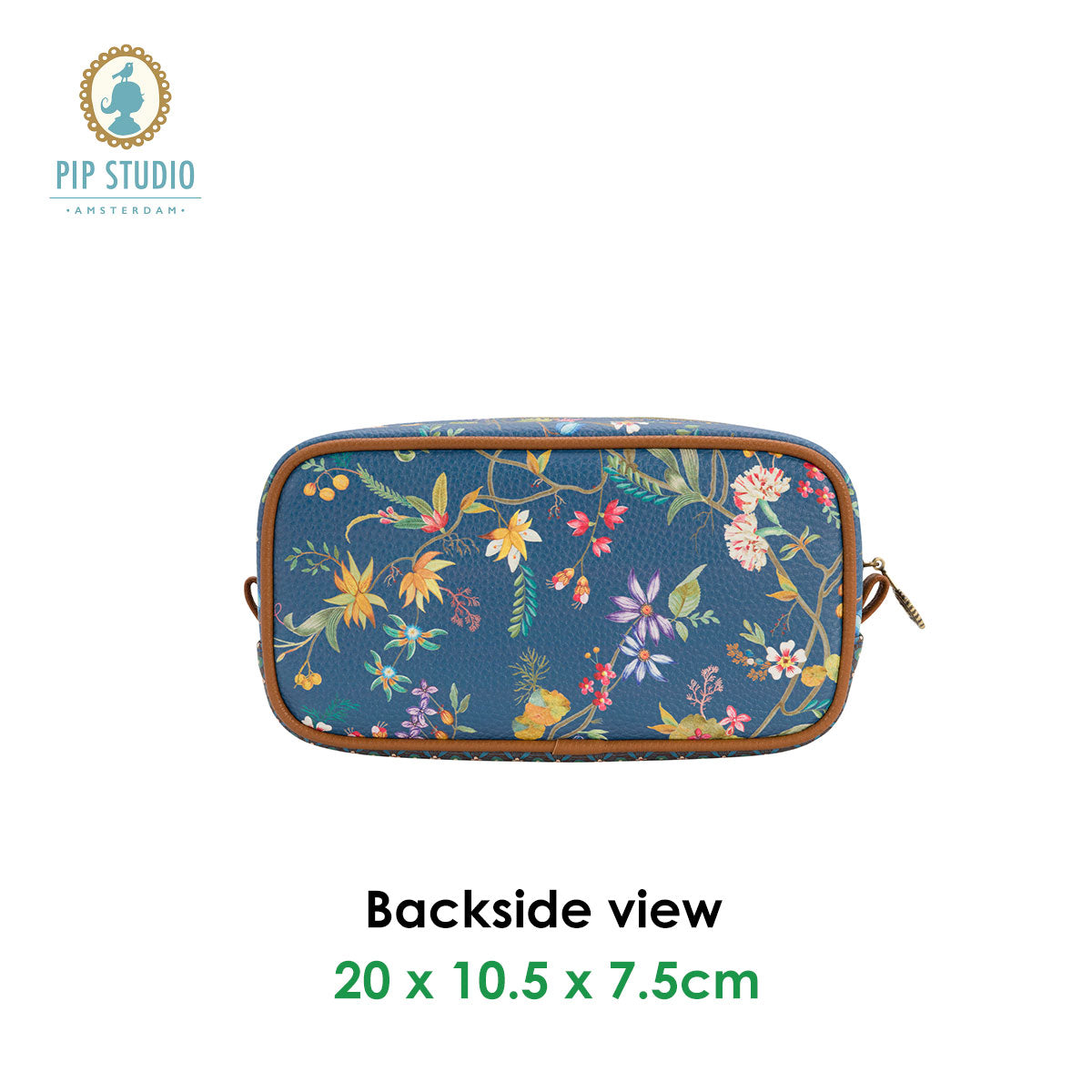 PIP Studio Petites Fleurs Dark Blue Small Square Cosmetic Bag 3