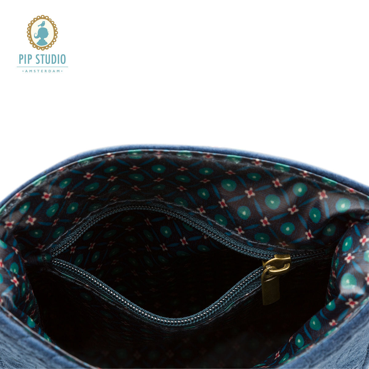 PIP Studio Velvet Quilted Dark Blue Phone Bag 4
