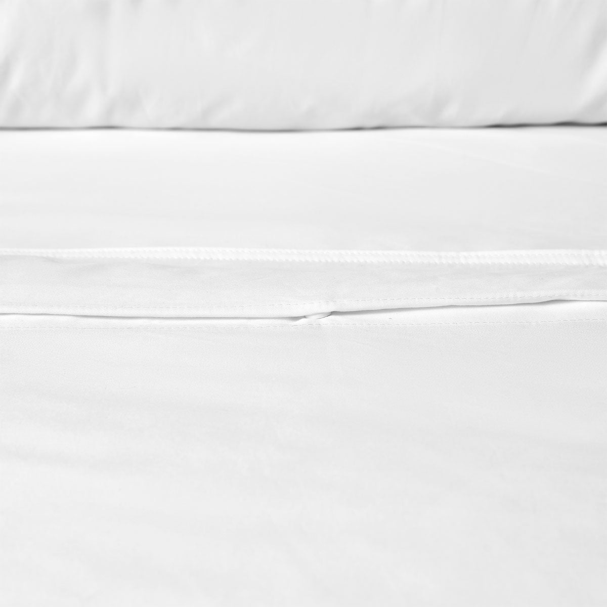 Accessorize White 400TC White Bamboo Cotton Double Stitched Quilt Cover Set Double 4