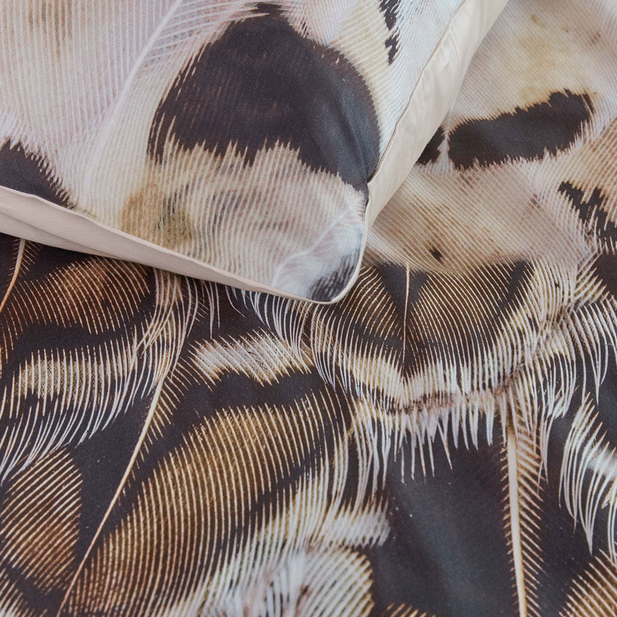 Bedding House Giselle Natural Cotton Sateen Quilt Cover Set King 3