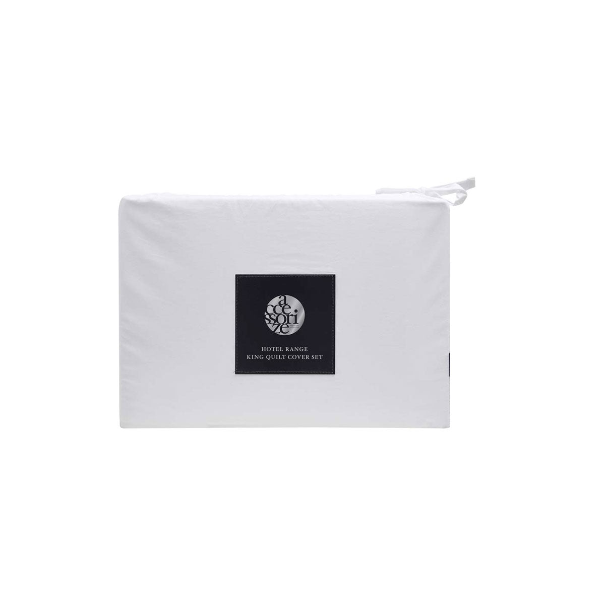 Accessorize White/Black Tailored Hotel Deluxe Cotton Quilt Cover Set King 4