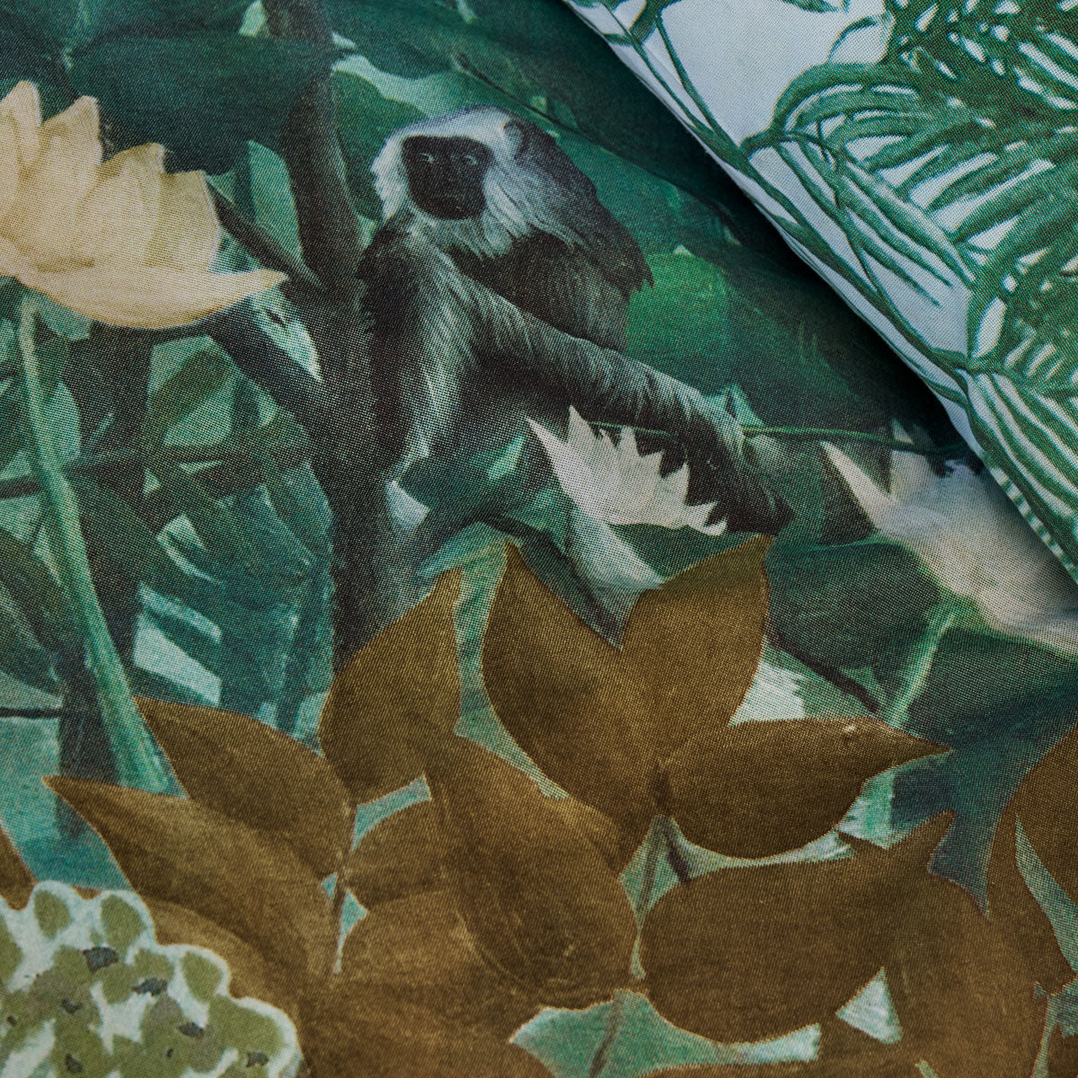 Bedding House Madagascar Green Cotton Quilt Cover Set Queen 3