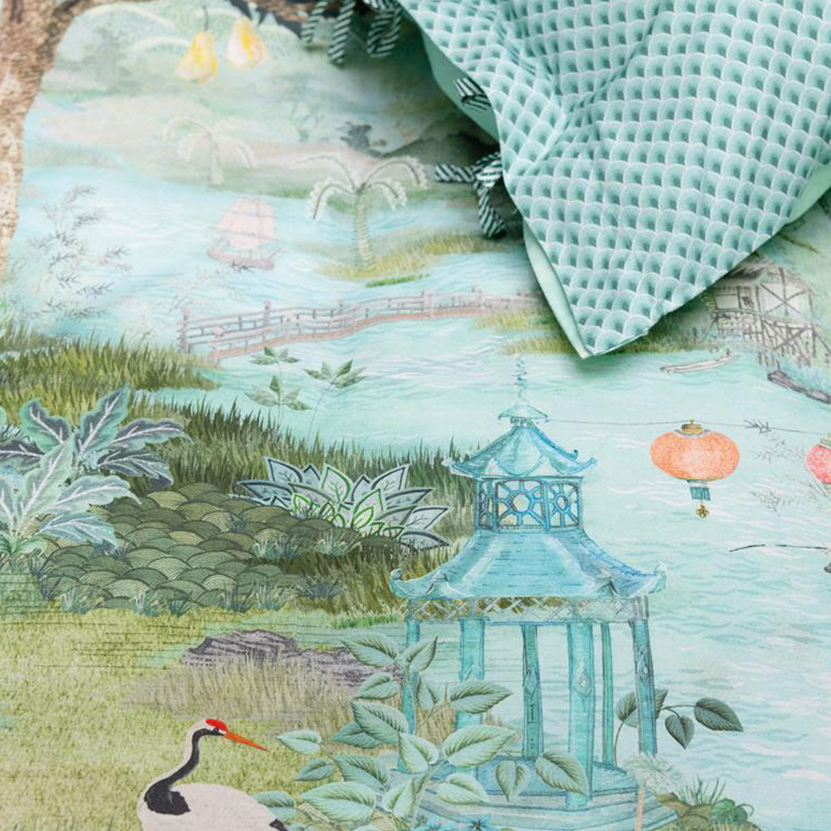 PIP Studio Pip Paradise Green Quilt Cover Set King 3