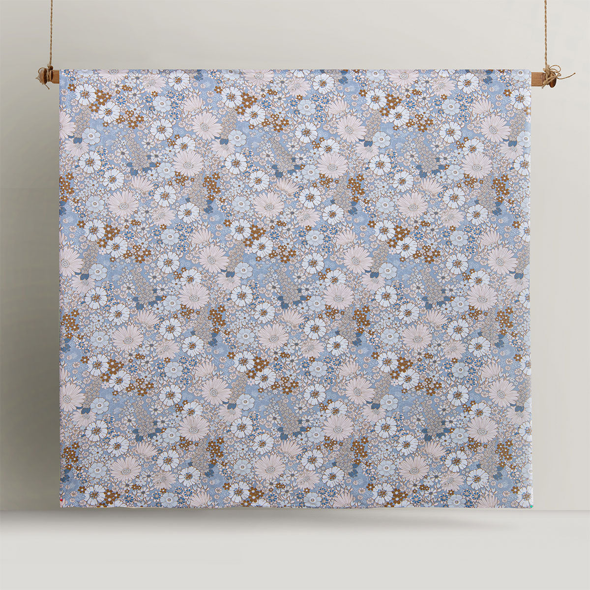 Accessorize Rainbow Garden Blue Washed Cotton Quilt Cover Set Queen 3