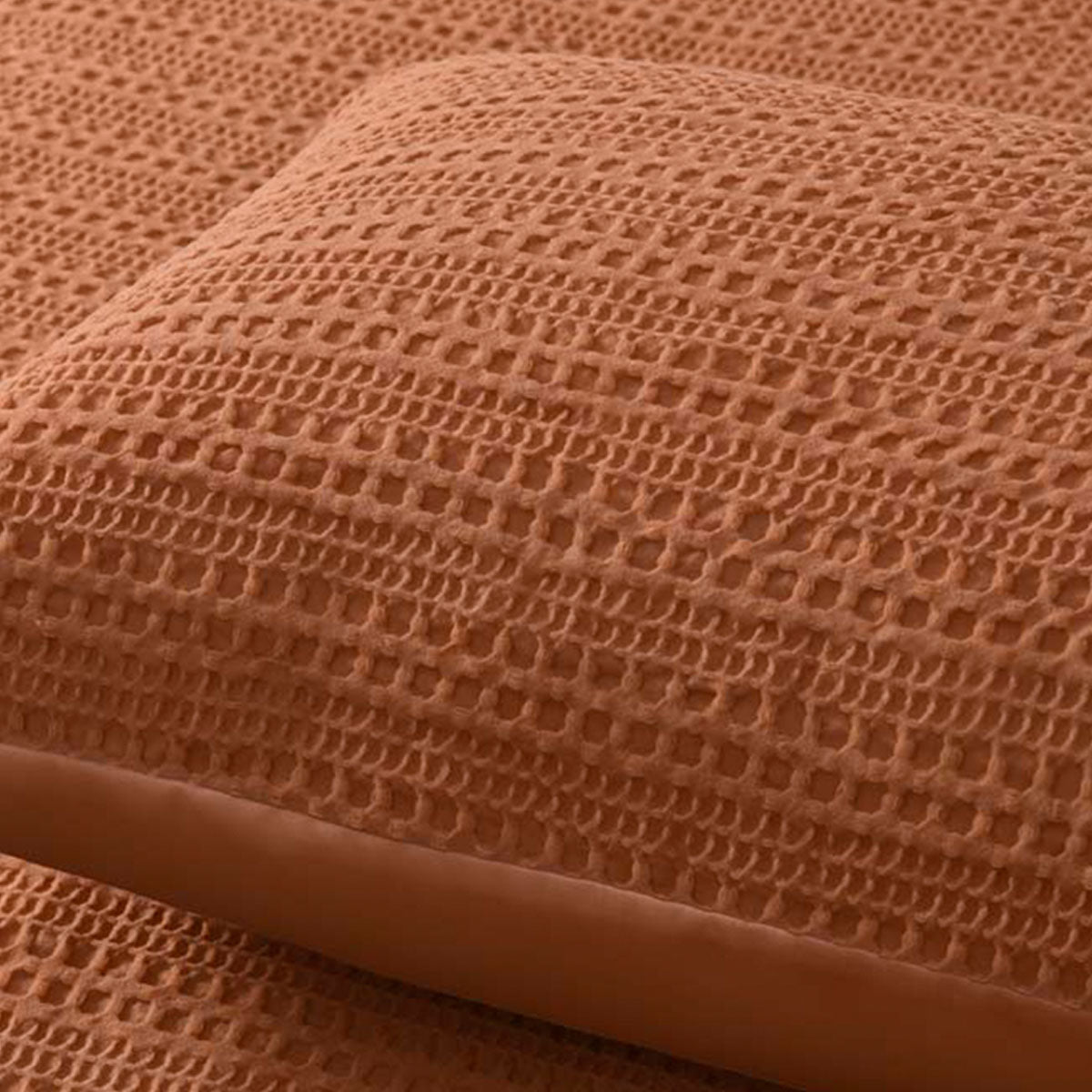 Accessorize Soho Waffle Tobacco Quilt Cover Set King 3