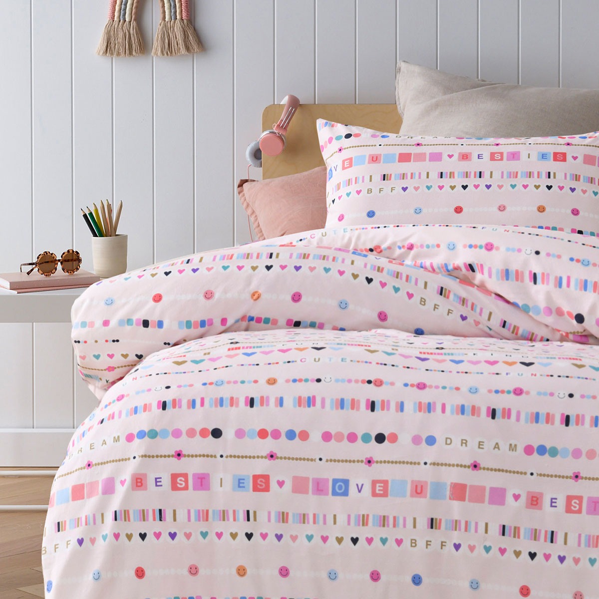 Happy Kids Swifty Washed Quilt Cover Set Single 3