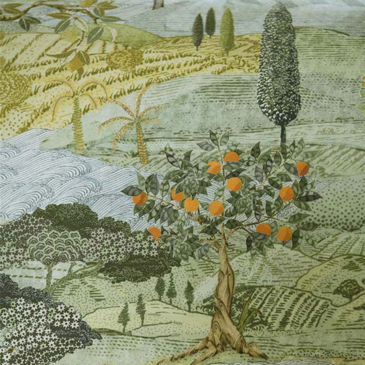 PIP Studio Toscana Green Cotton Quilt Cover Set Queen 4