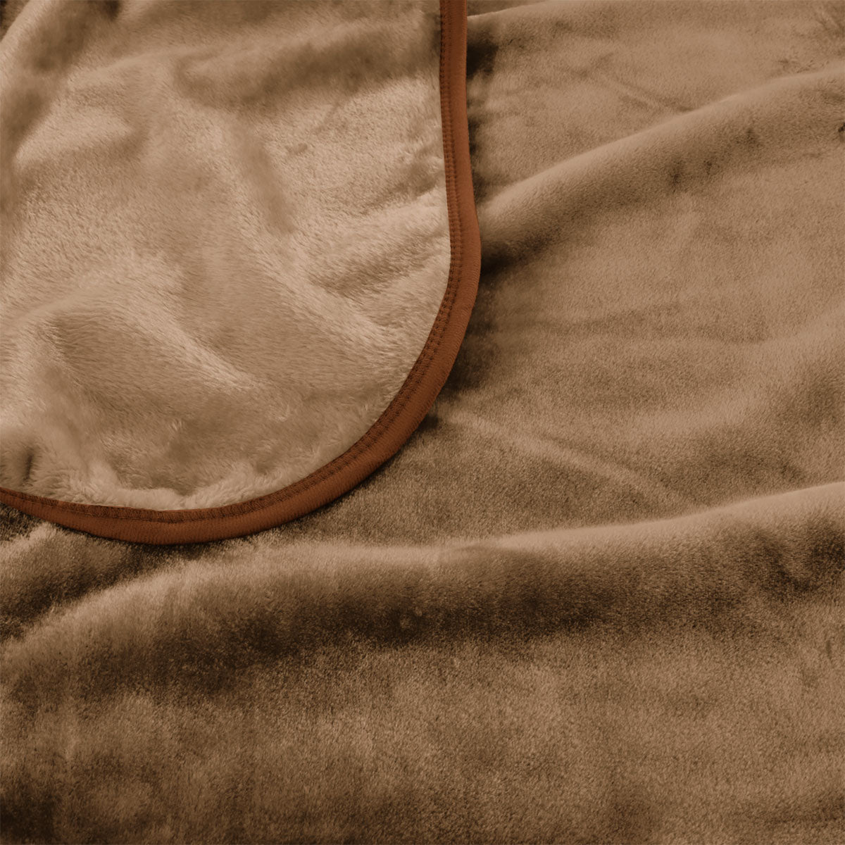 J Elliot Home 800GSM Luxury Winter Thick Mink Blanket Pecan King 3