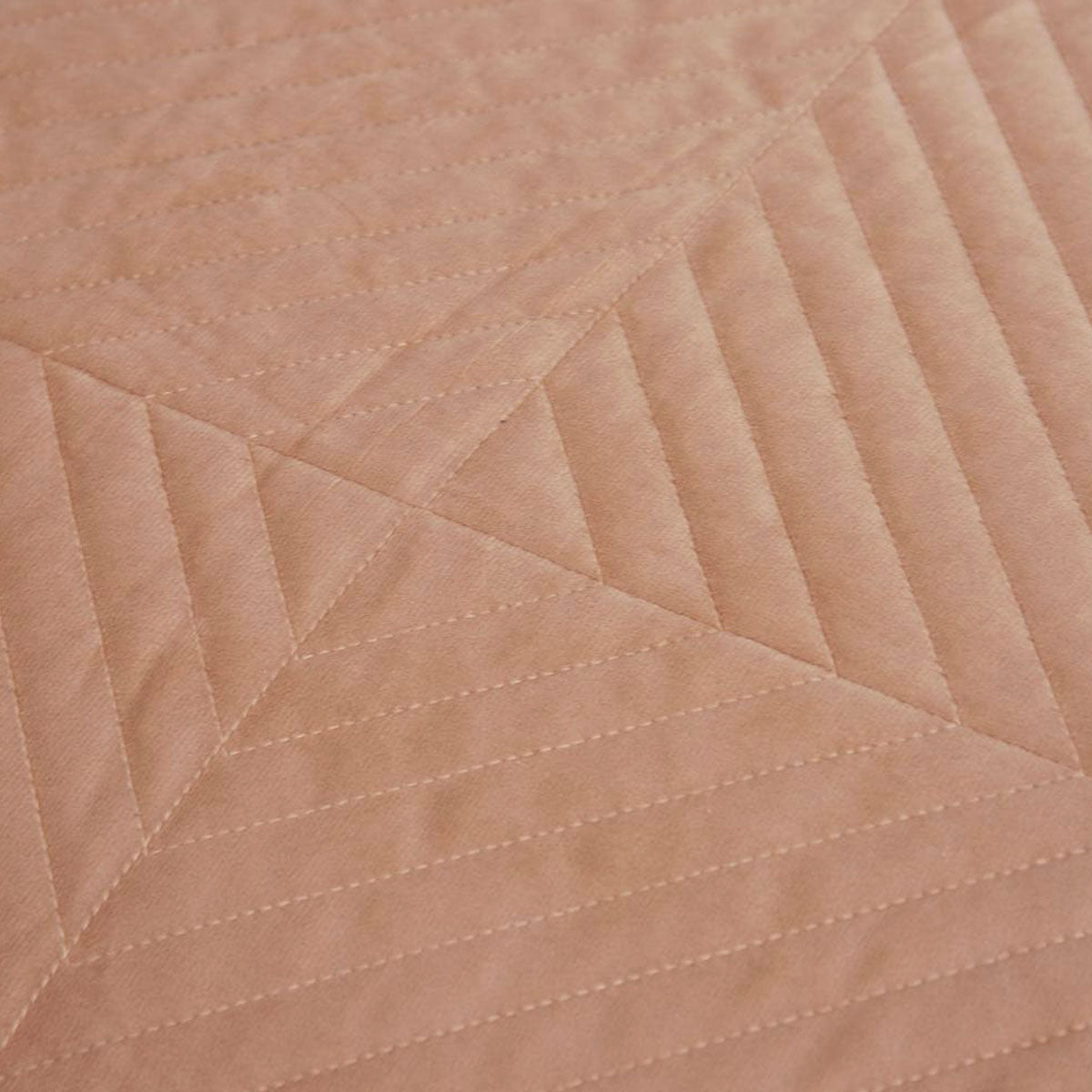 J.Elliot Home Merida Clay Pink Velvet Quilted Coverlet Set Queen/King