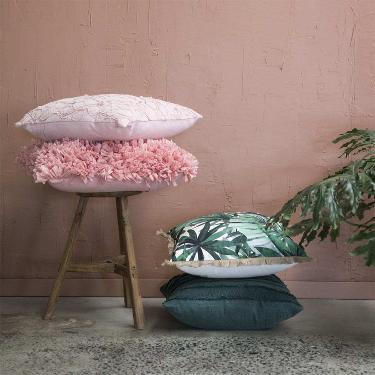 J Elliot Home Elodie Rose Pink Luxury Filled Cushion 50 x 50cm 3