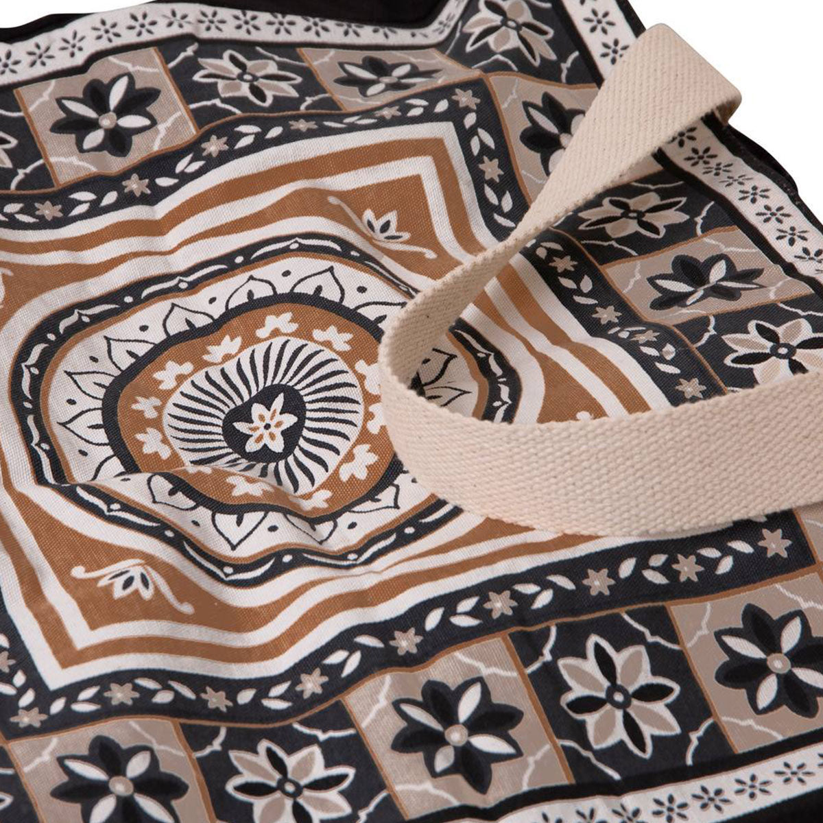 J Elliot Home Kasbah Cotton Tote Shopping Bag 40.5x43x10cm Black 3
