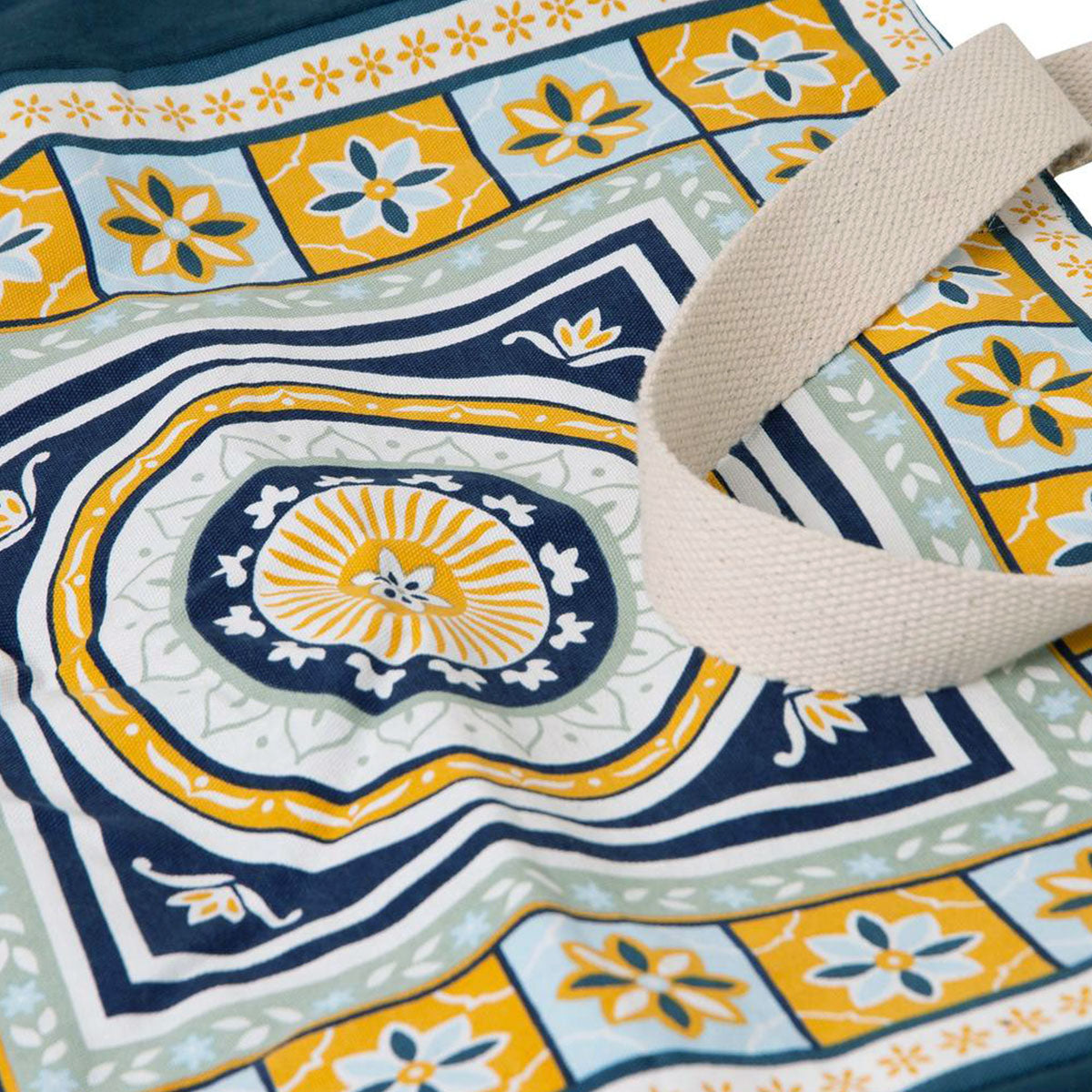 J Elliot Home Kasbah Cotton Tote Shopping Bag 40.5x43x10cm Blue 3