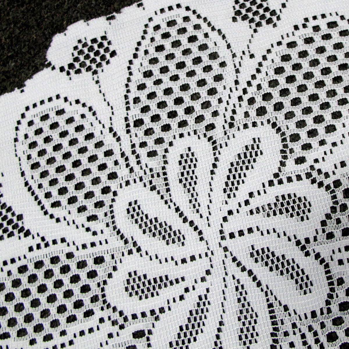 Blossom White Set of 2 Polyester Lace Table Doilies 36 cm Diameter 3