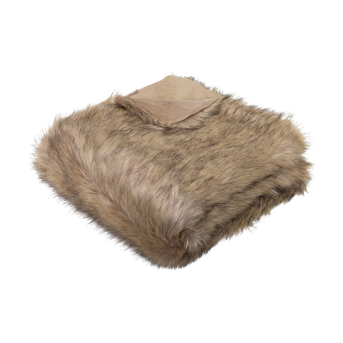 J.Elliot Home Grizzly Brown Faux Fur Throw 3