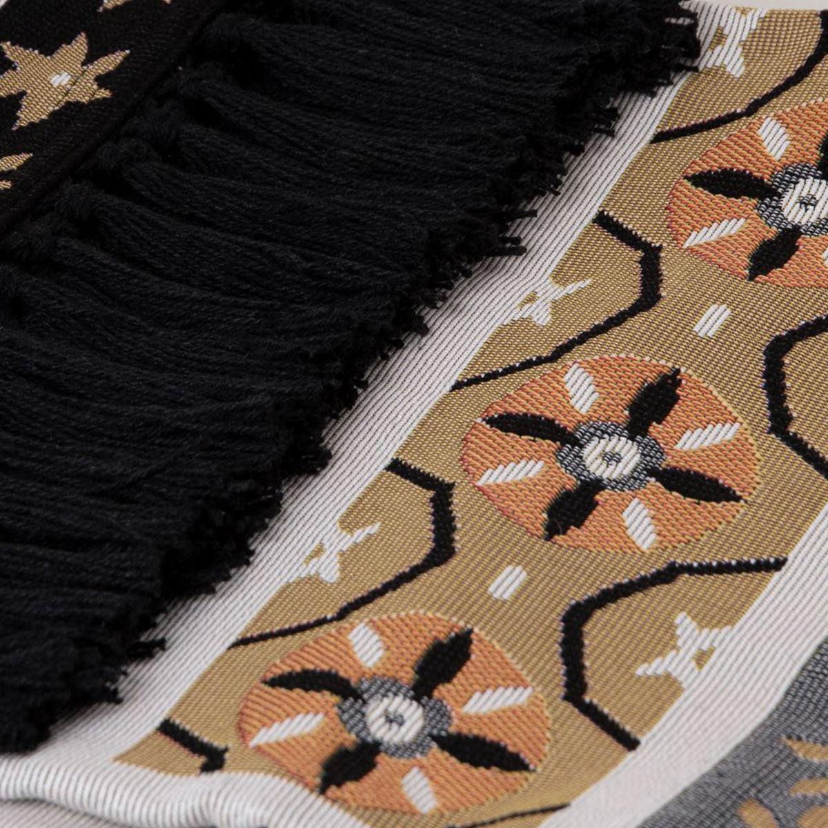 J Elliot Home Kasbah Luxury Fringe Throw 130 x 160cm Black 5