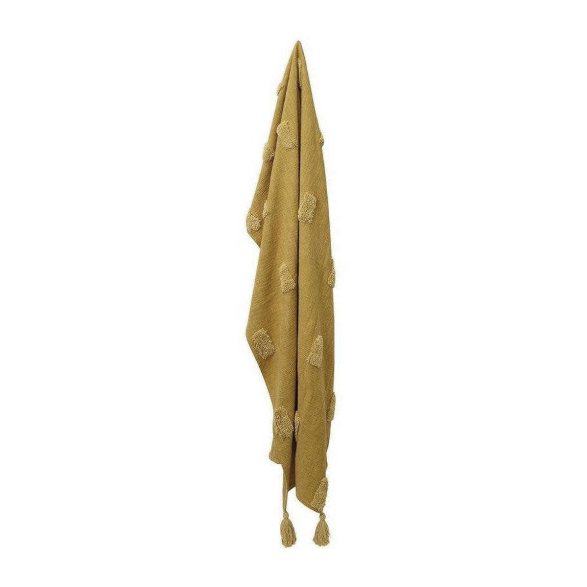 J Elliot Home Quinn 100% Cotton Textured Throw 130 x 160 cm Ochre & Jojoba 3