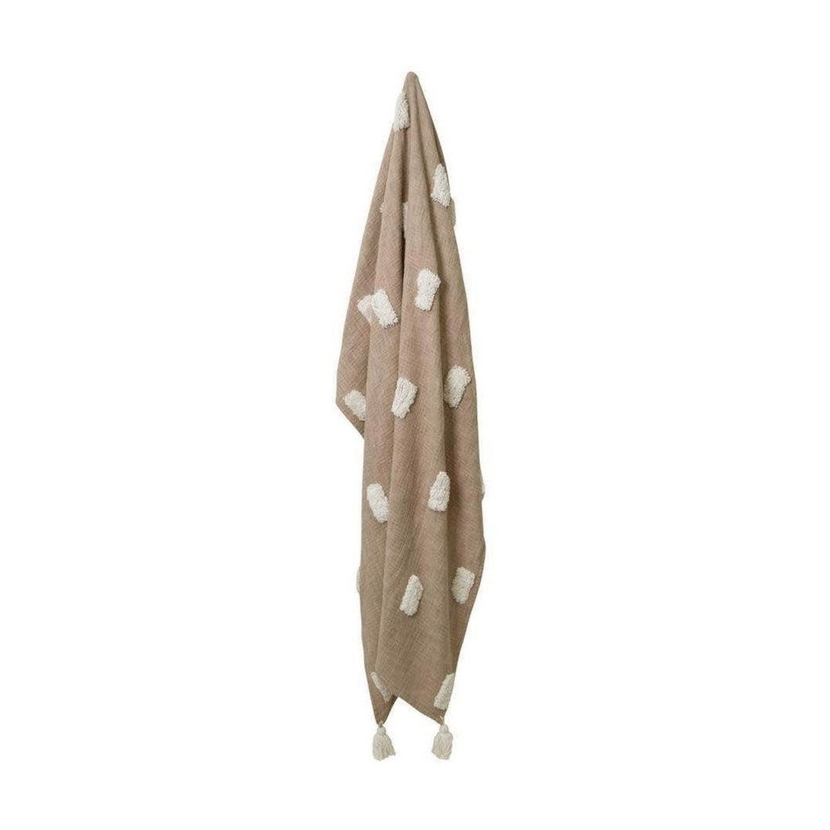 J Elliot Home Quinn 100% Cotton Textured Throw 130 x 160 cm Sandstone & Ivory 3