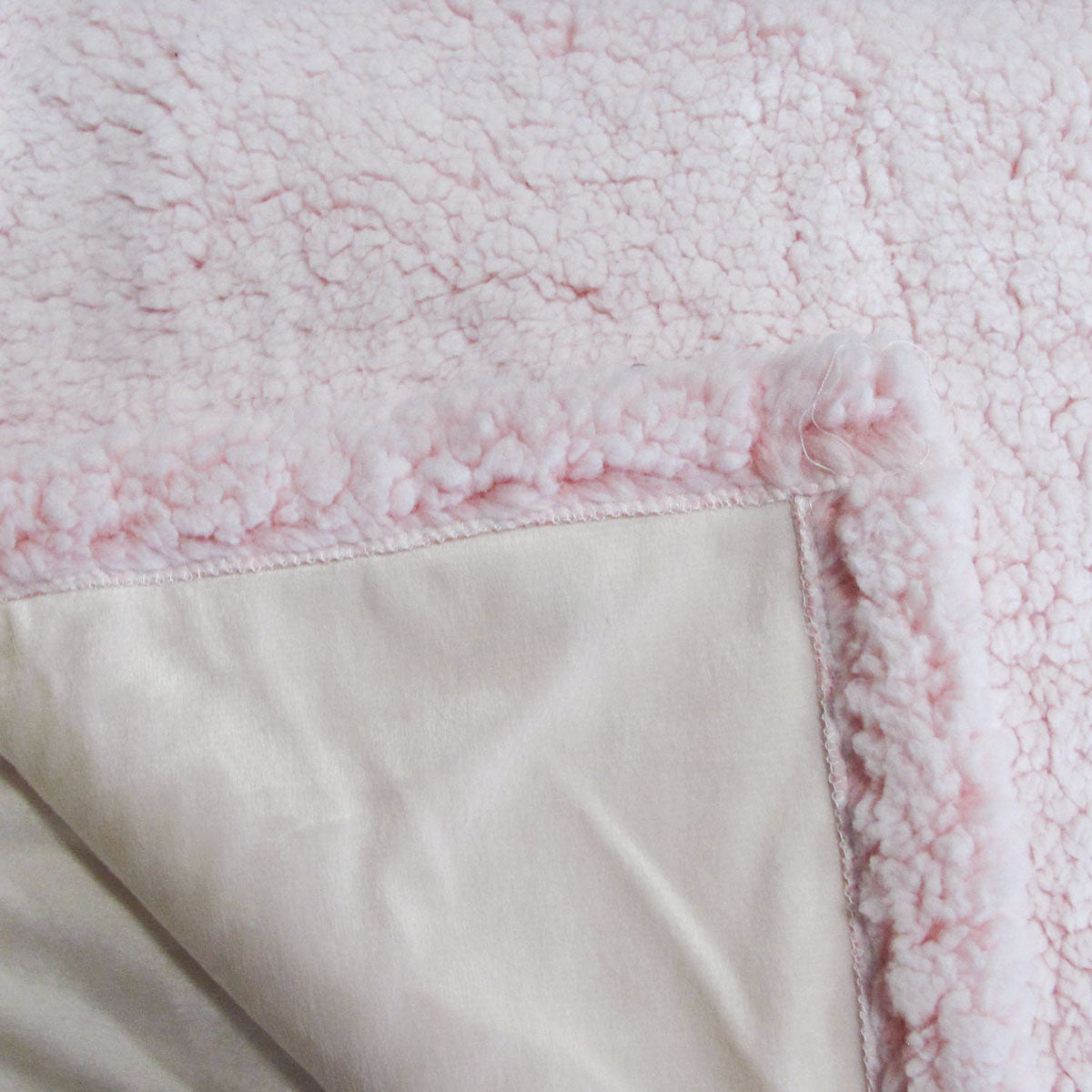 IDC Homewares Sofie Sherpa Fleece Throw Rug Pink 3