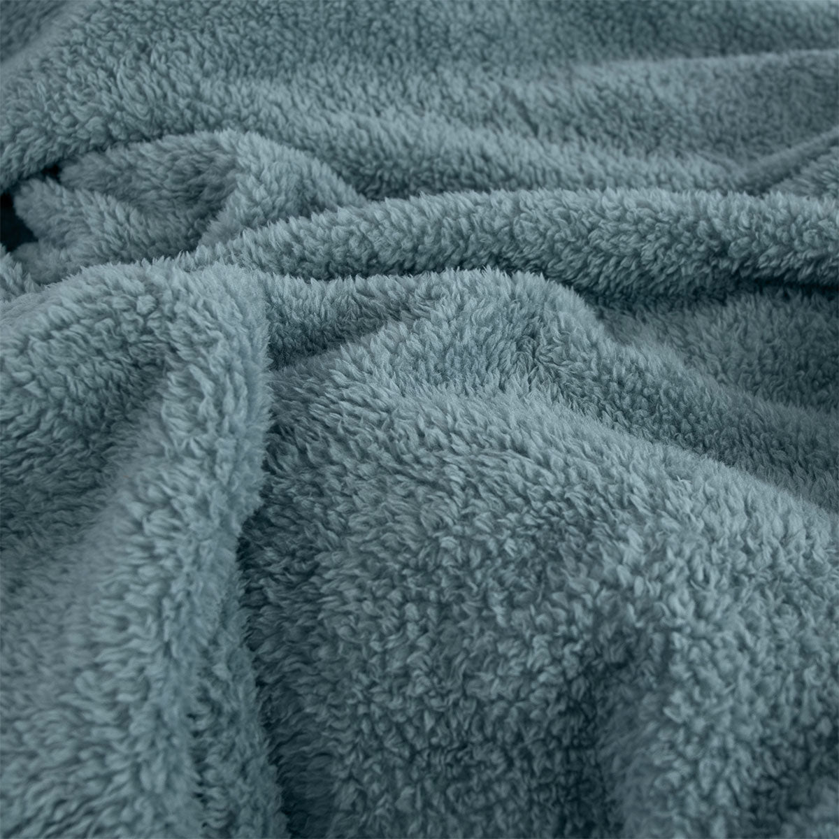 Ardor Teddy Sea Mist Ultra Soft Cozy Fleece Blanket Queen 4