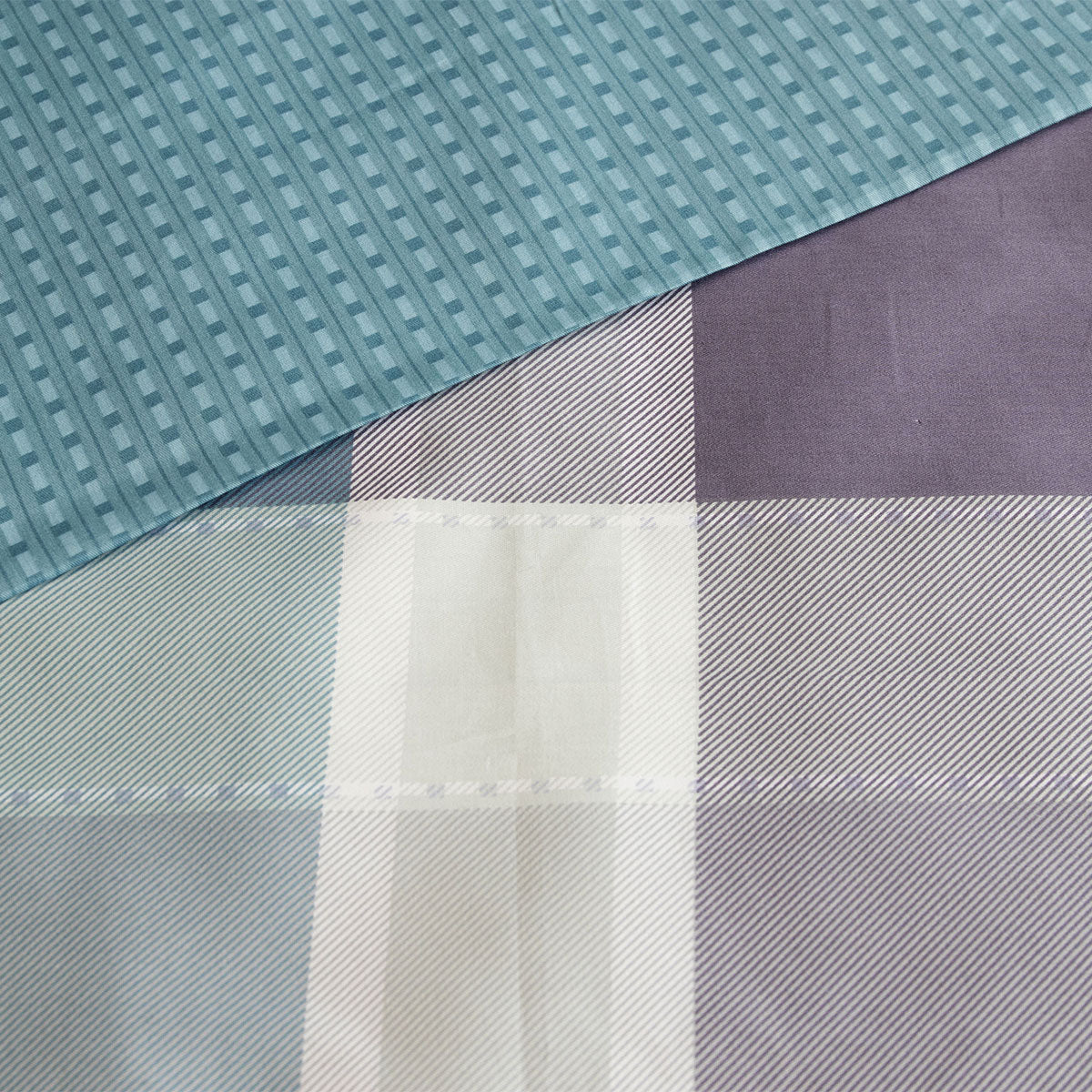 Ardor 250TC Costa Check Cotton Sateen Quilt Cover Set Queen 3