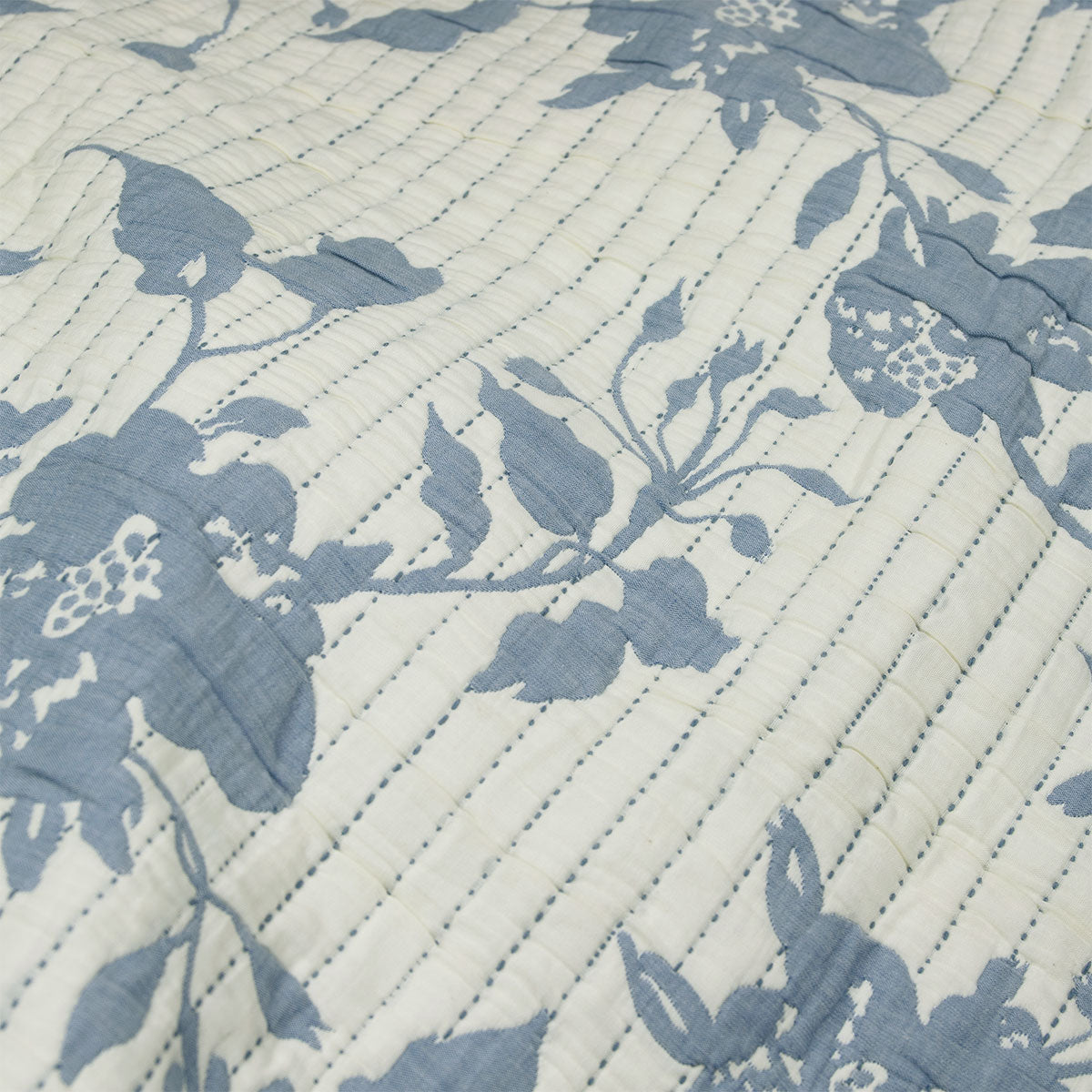 Algodon Abigail Multi Lightly Quilted Cotton Jacquard Quilt Cover Set King 4