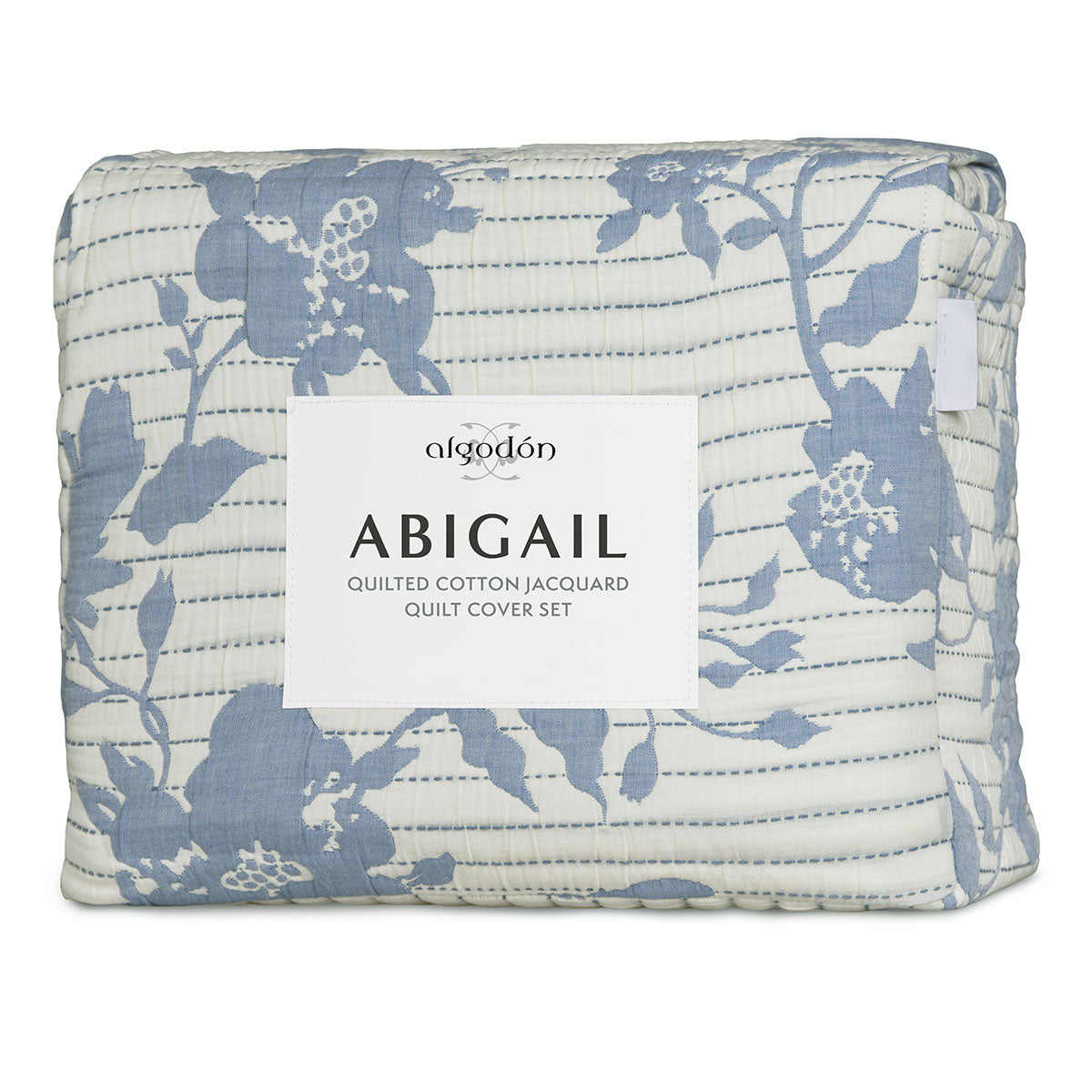 Algodon Abigail Multi Lightly Quilted Cotton Jacquard Quilt Cover Set King 5